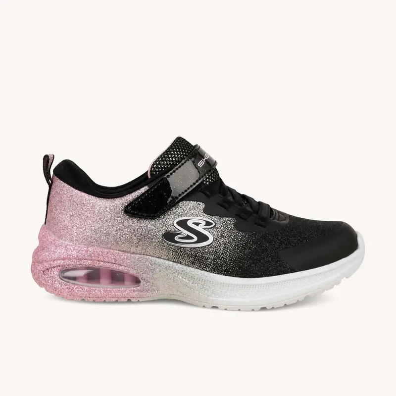Baskets Microspec Max Advance- Glitz Gala SKECHERS Enfant Noir
