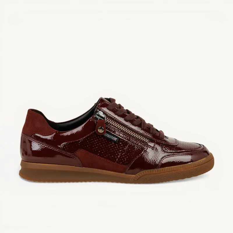 Baskets WALIE MEPHISTO Femme Bordeaux