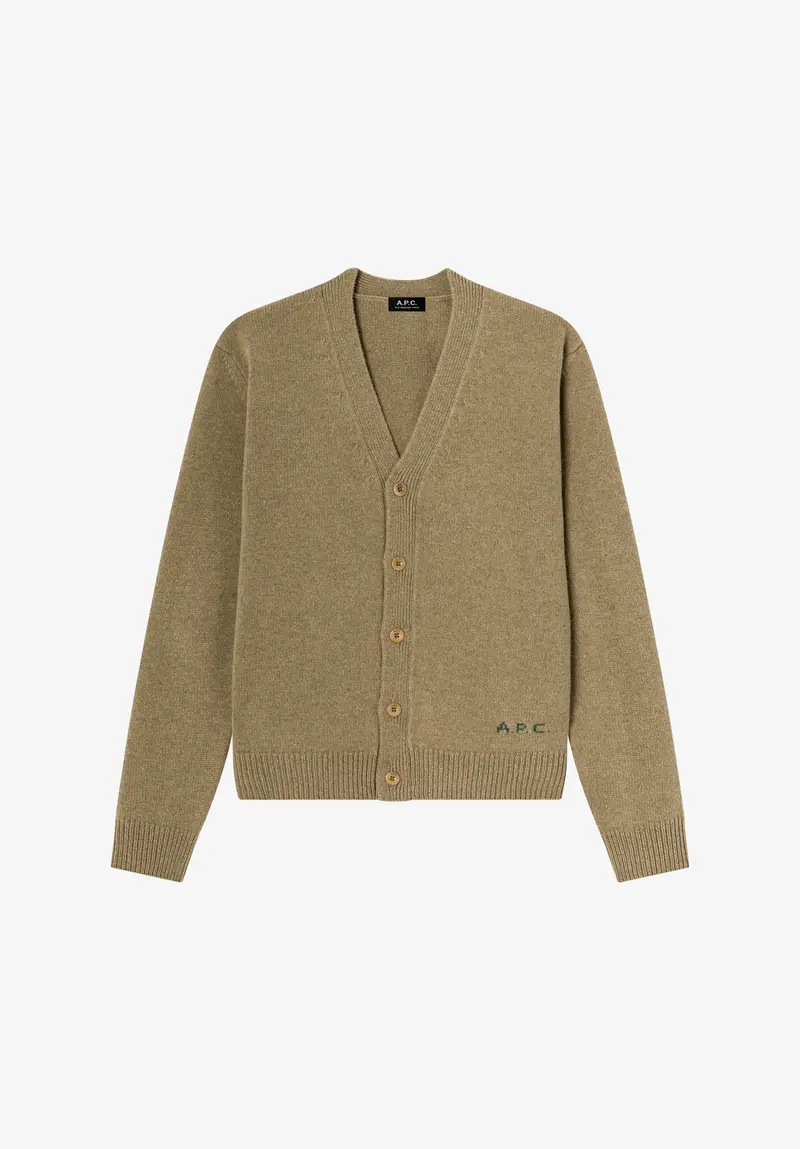 Beiger Cardigan aus Wolle