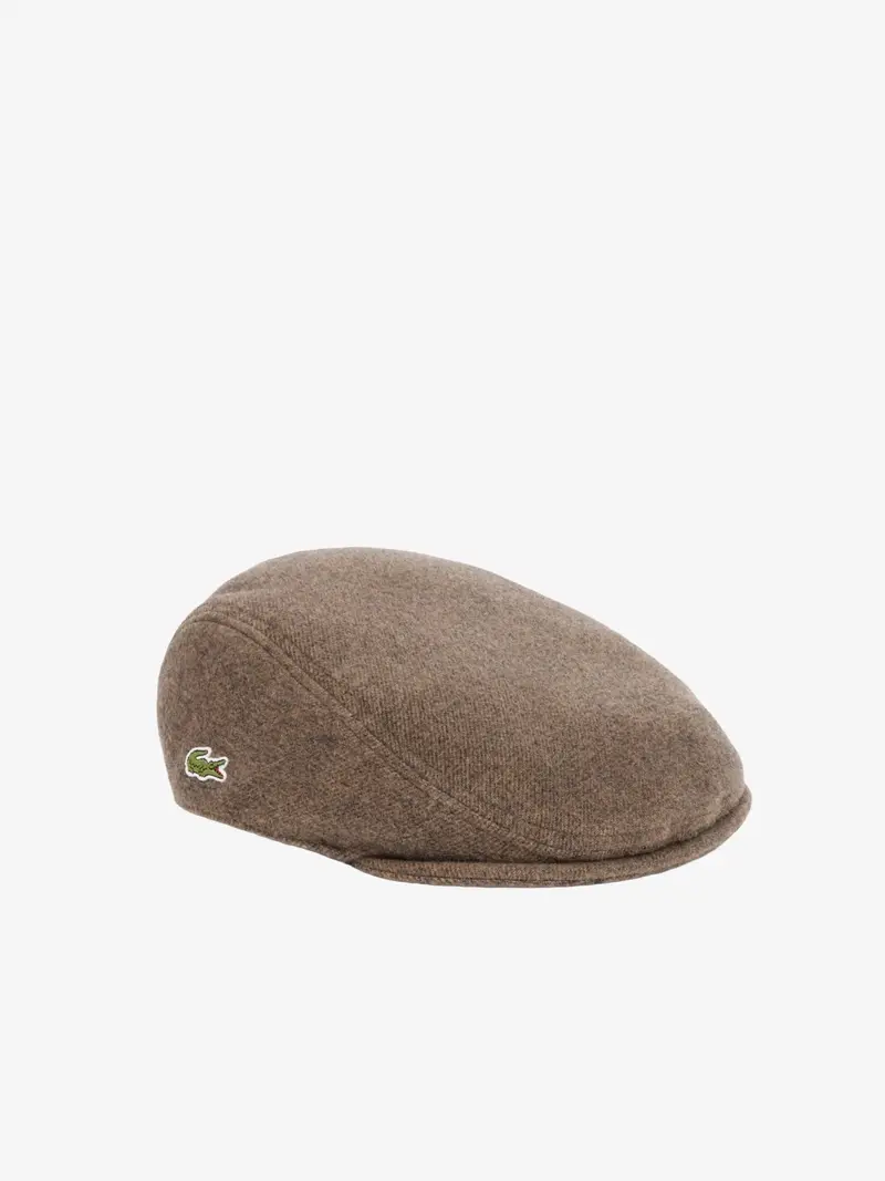 Béret Lacoste marron en laine
