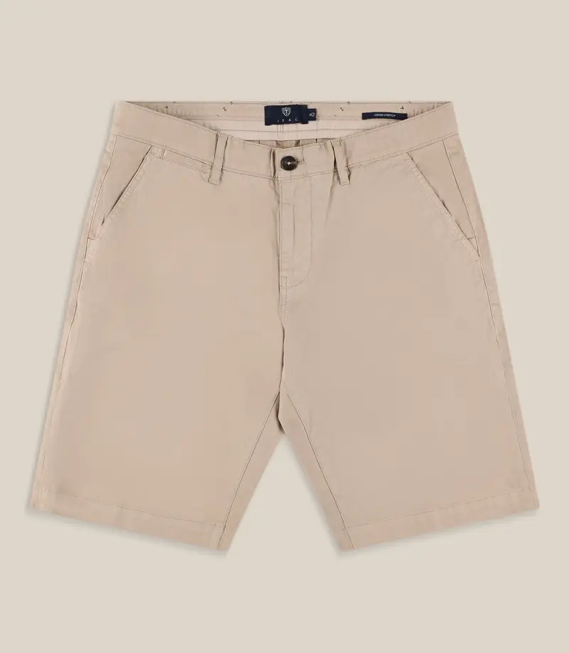 Bermuda coton stretch beige