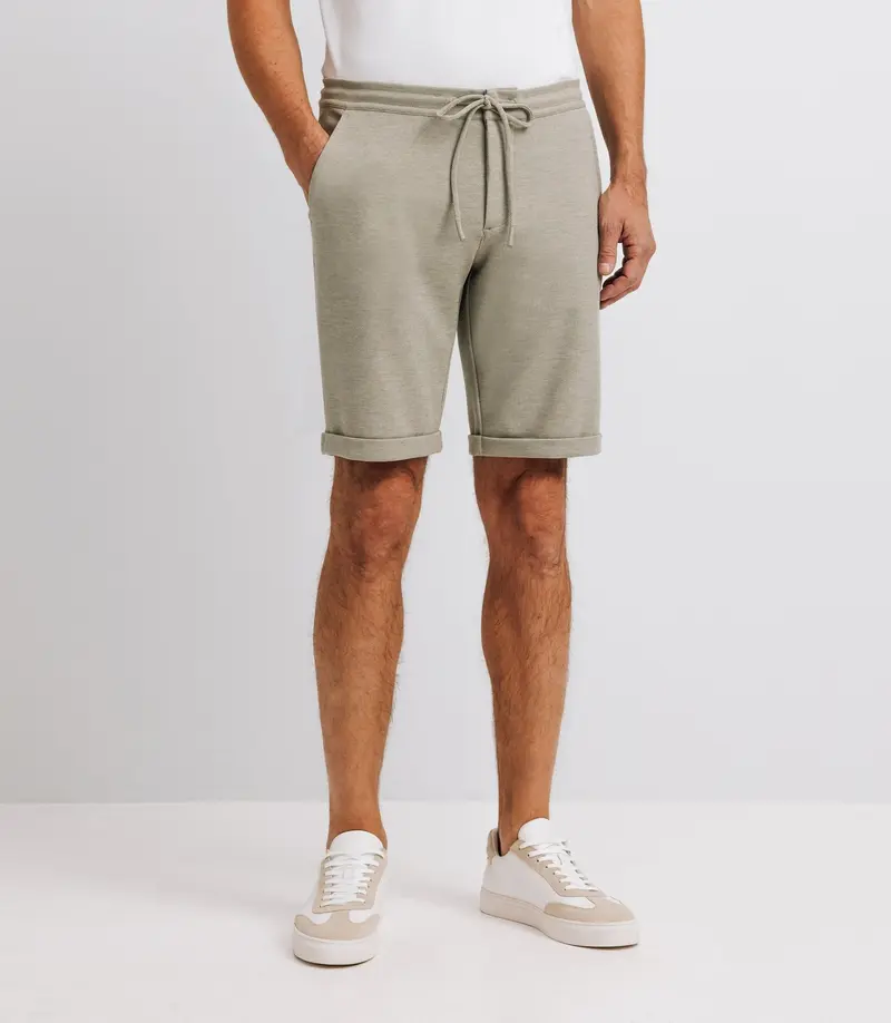 Bermuda coton stretch kaki clair