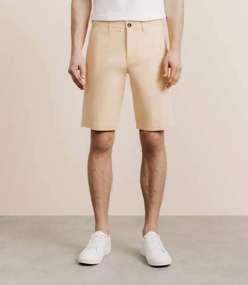 Bermuda coton stretch pêche