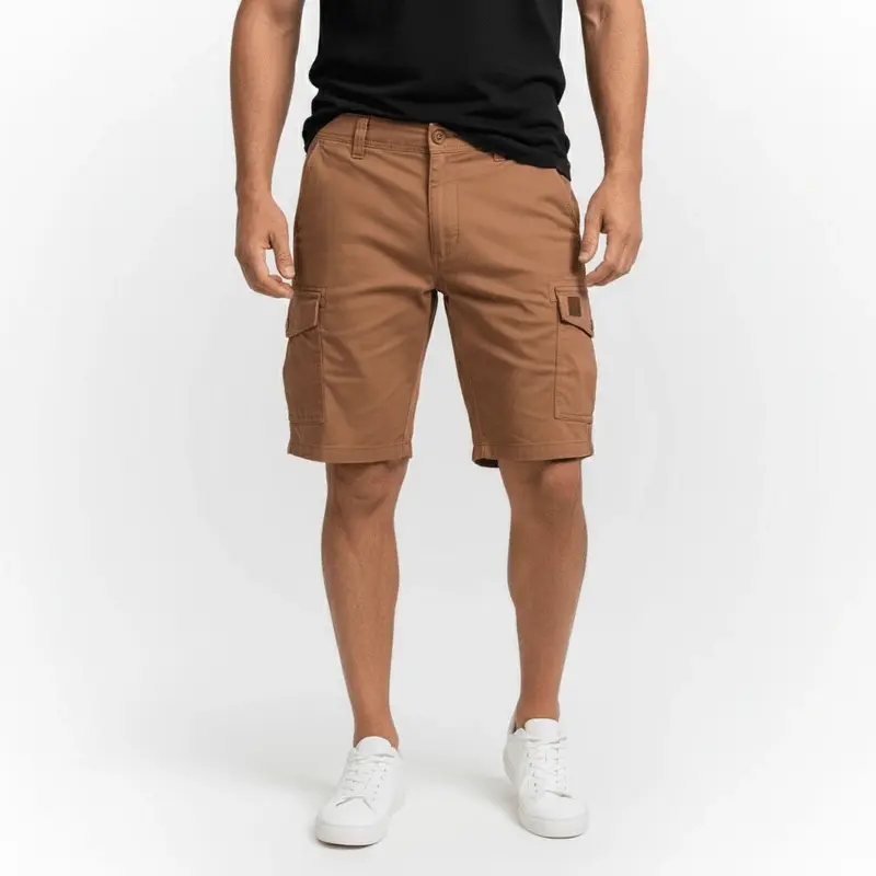 Bermuda coupe cargo marron