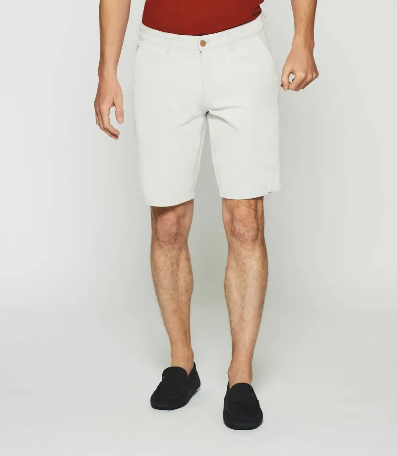 Bermuda en coton beige