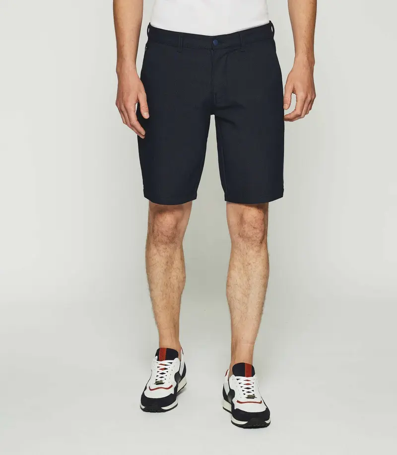 Bermuda en coton marine