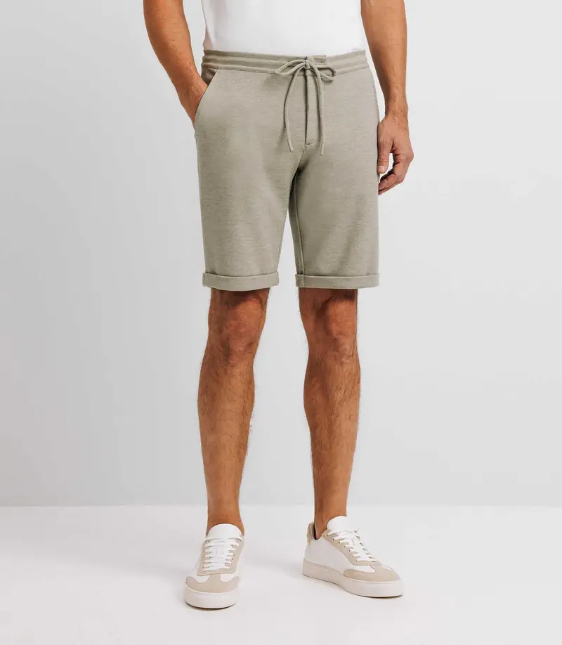 Bermuda en maille kaki