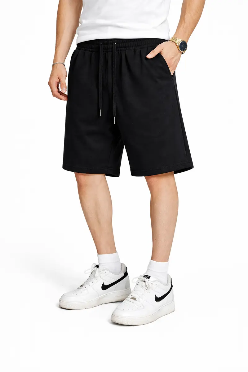 Bermuda homme avec cordon Noir