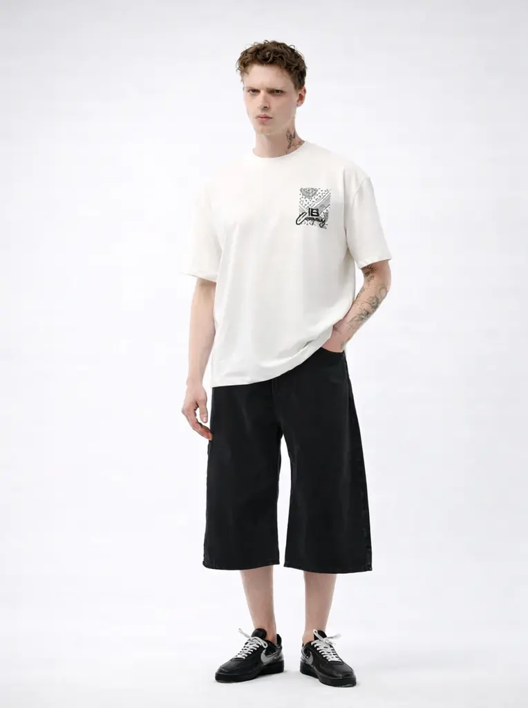 BERMUDAS JEANS NOIR