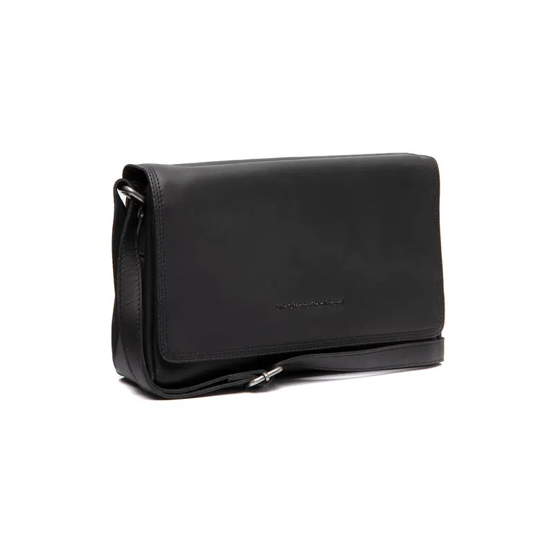 Besace à rabat en cuir Chesterfield-Laverton Noir