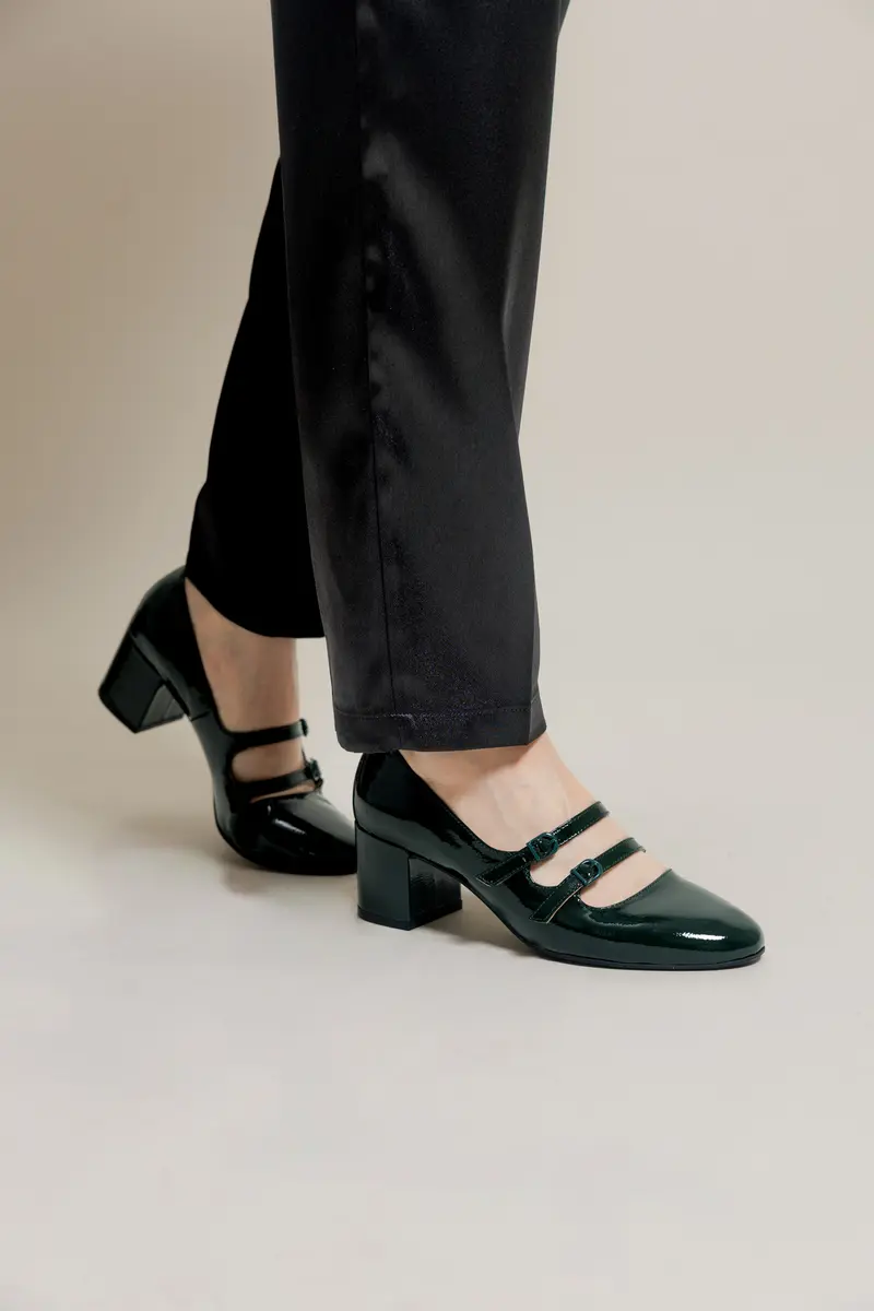 BEVERLY - Escarpins Babies Vernis Vert