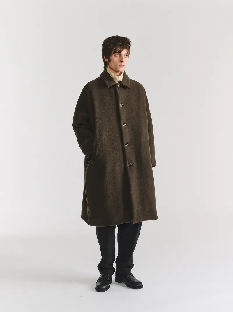 BIG BLOBBY COAT - HEAVY CASHEMERE - KHAKI