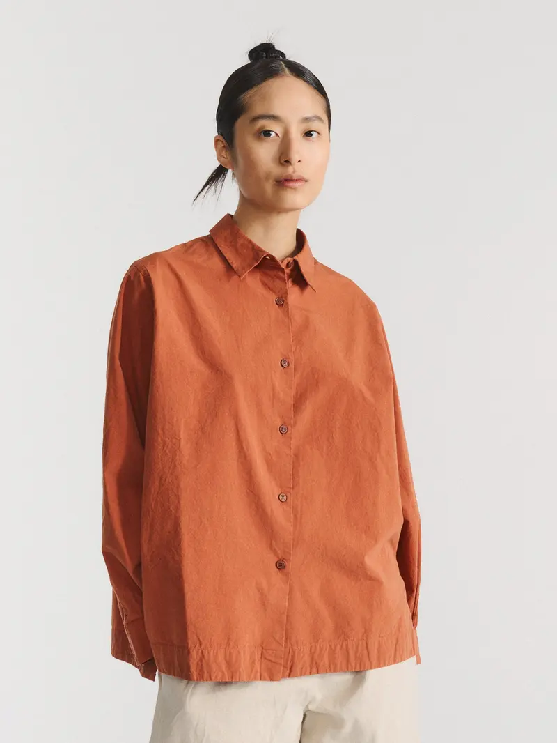 BIGGY SHIRT - PAPER COT - BRICK