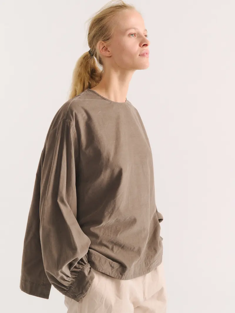 BIGGY TOP - PIN CORD - LIGHT KHAKI