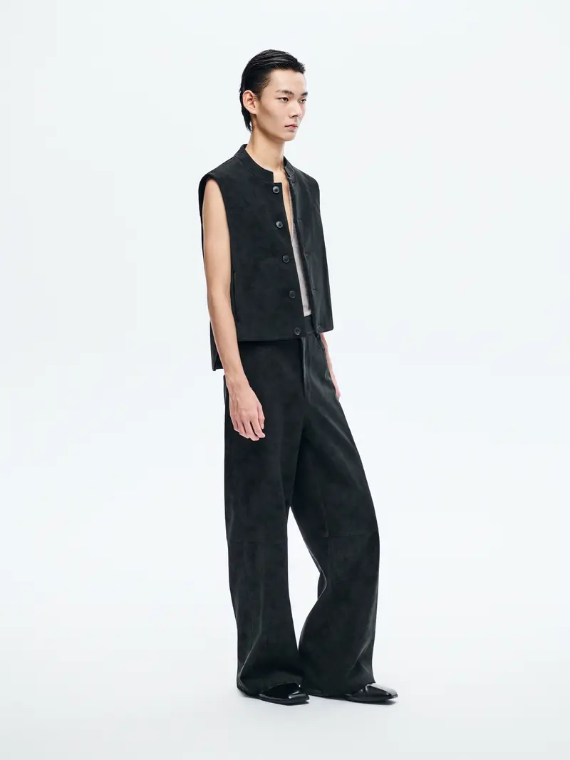BLACK SUEDE VEST