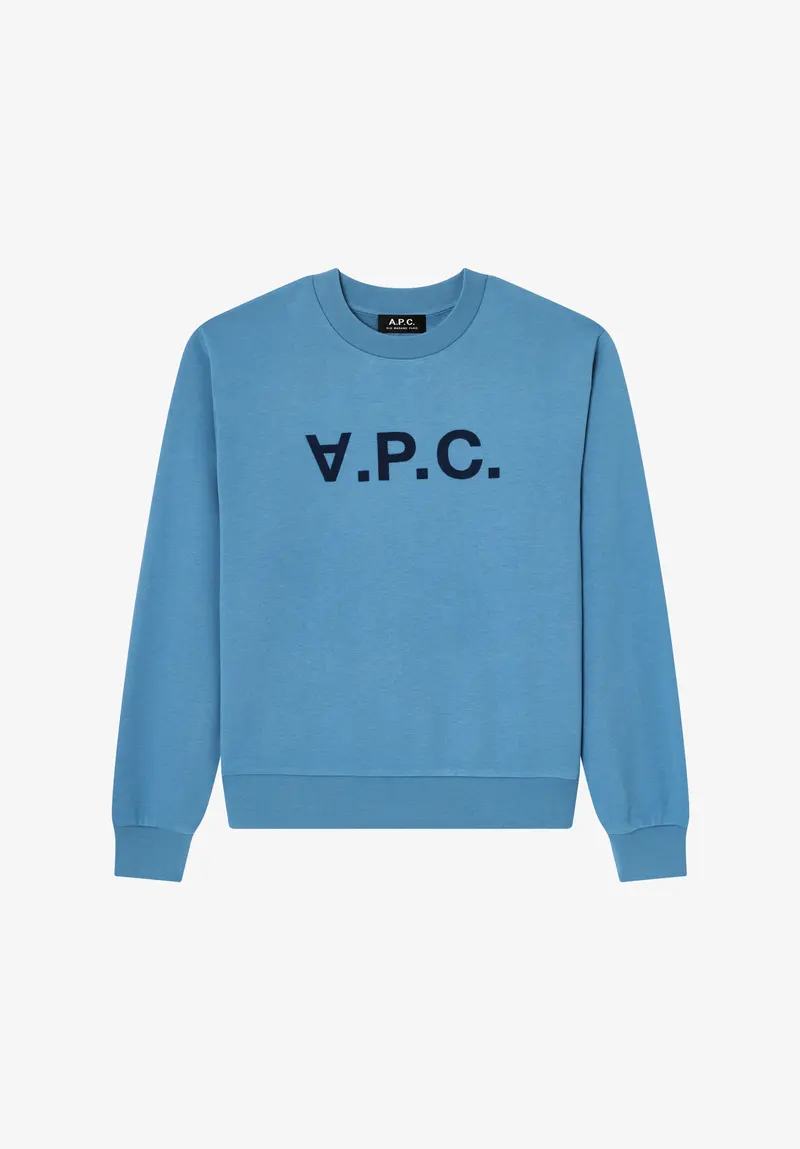 Blaues Sweatshirt mit V.P.C.-Logo