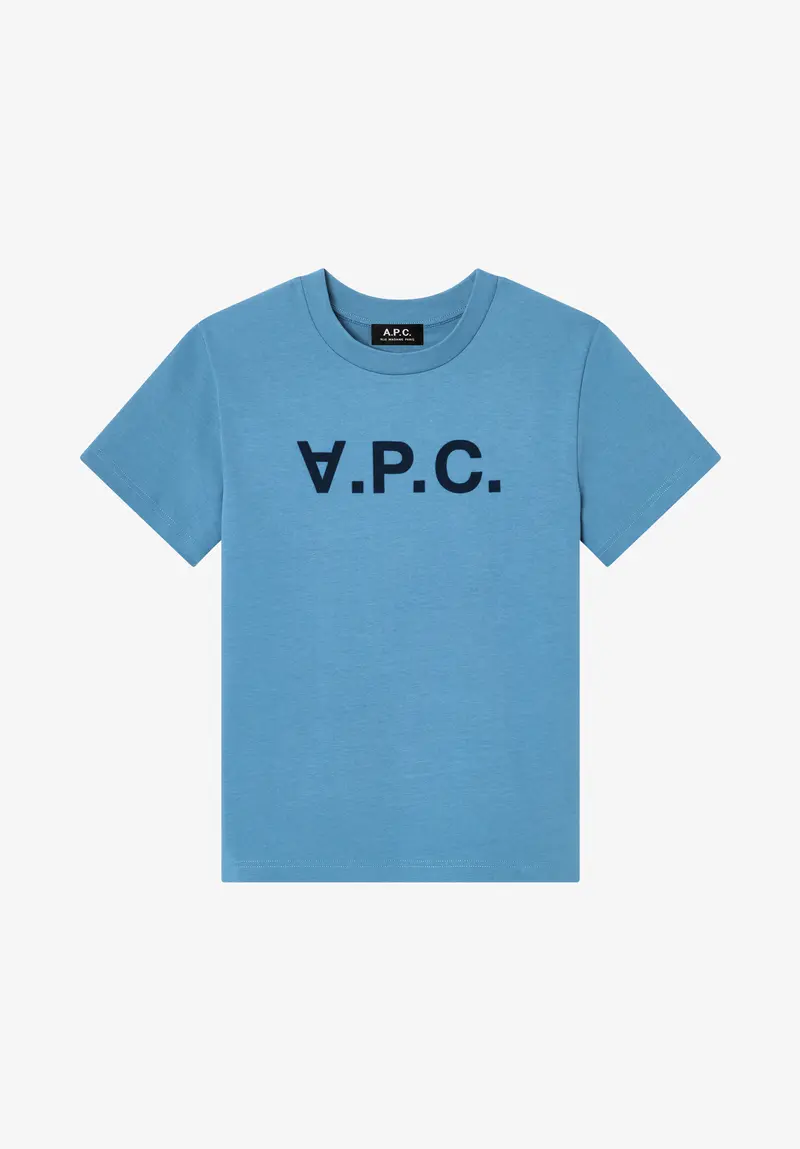 Blaues T-Shirt mit V.P.C.-Logo