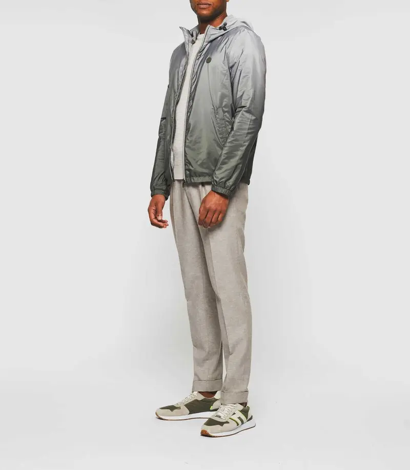 Blouson à capuche dégradé kaki "Remy"
