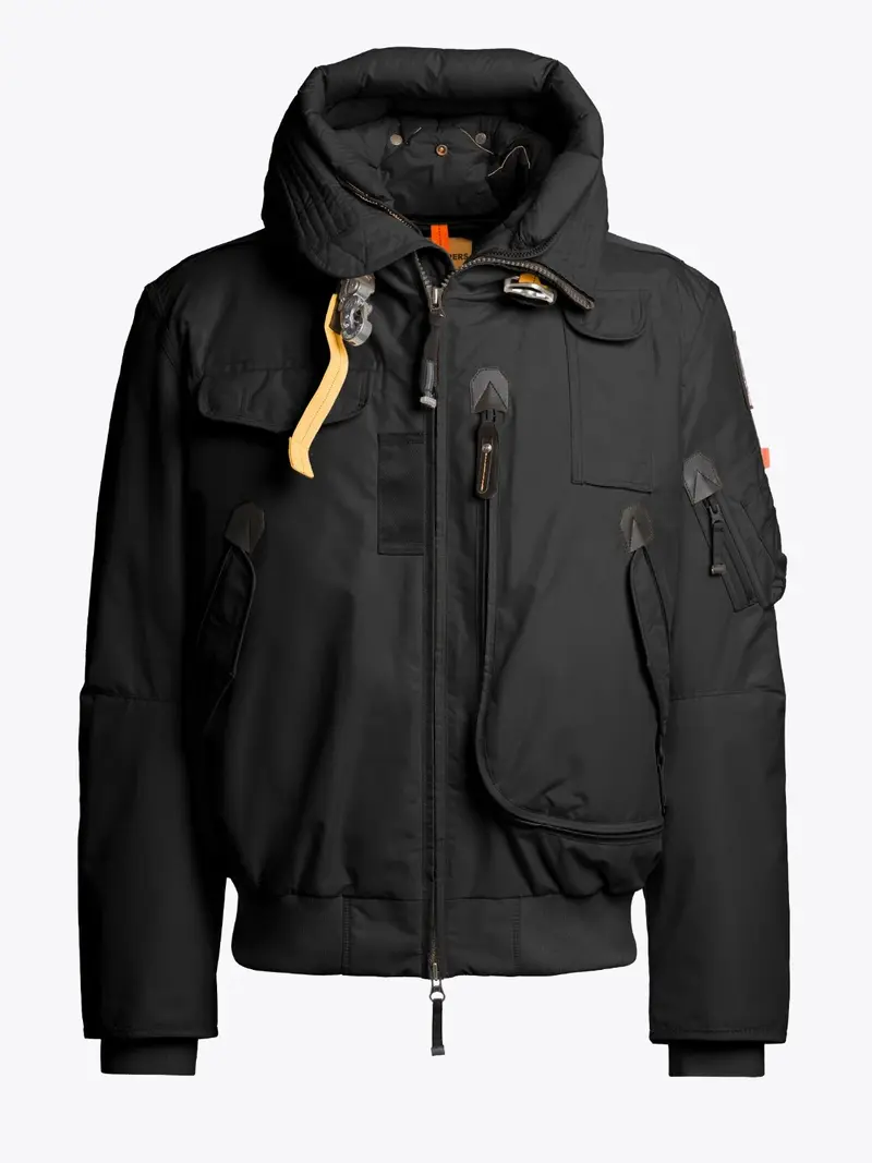 Blouson à capuche déperlant Parajumpers Gobi - Noir