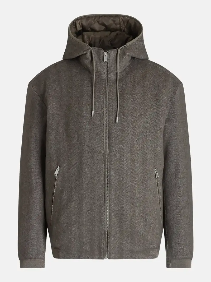 Blouson BOSS marron en laine
