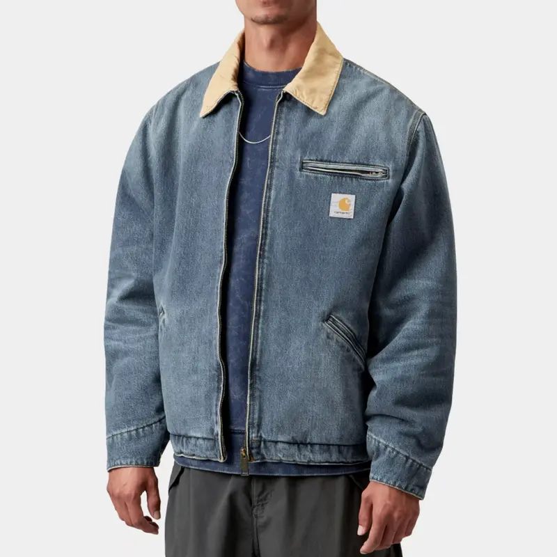 Blouson Carhartt WIP en coton stonewash bleu