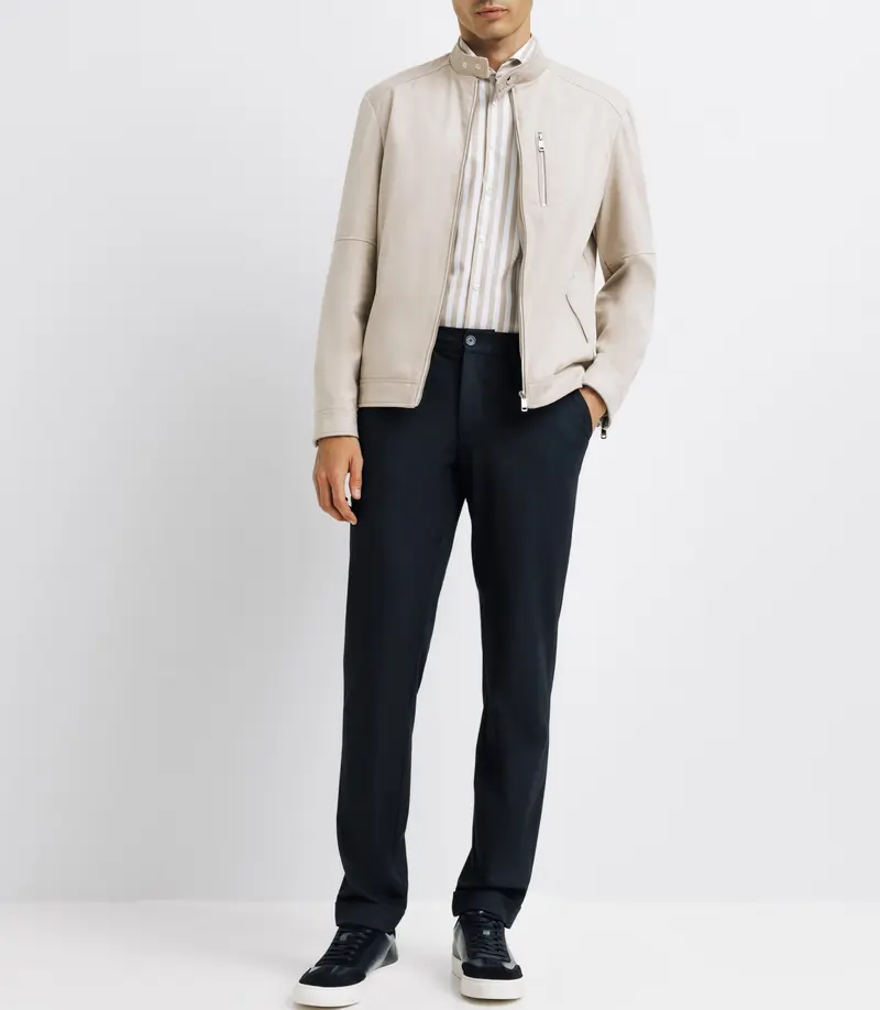Blouson col montant écru