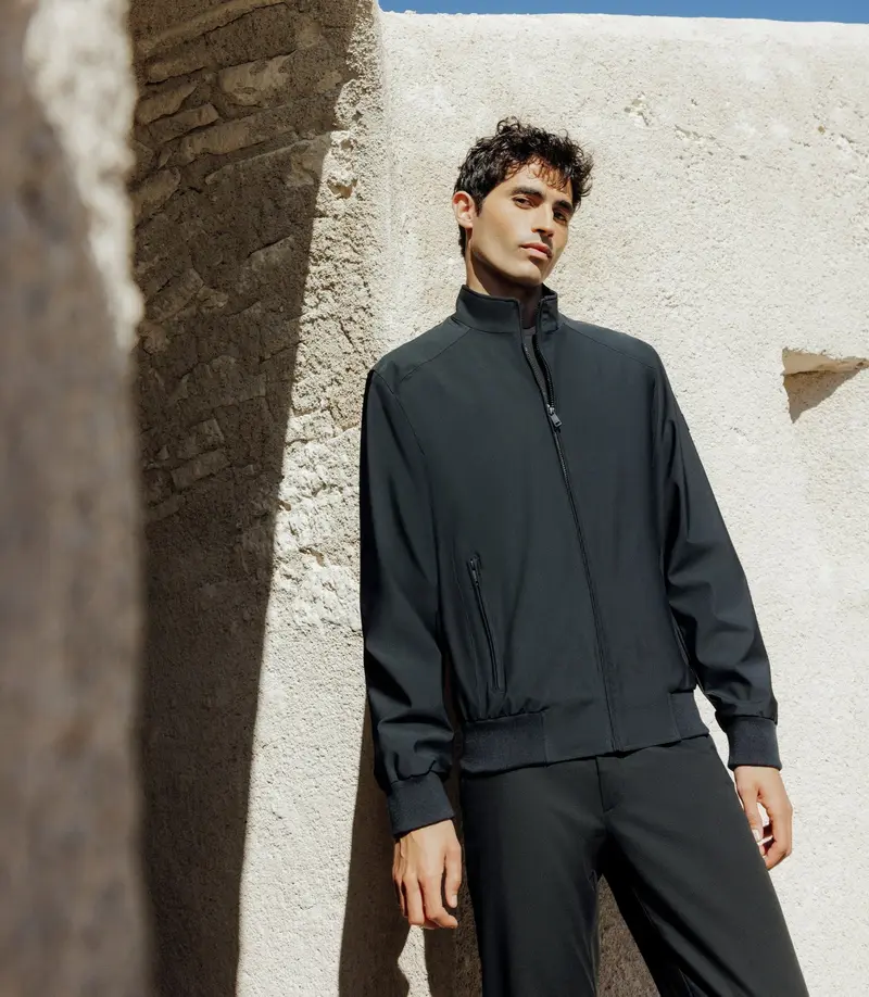Blouson col montant noir