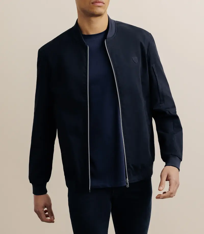 Blouson col teddy marine