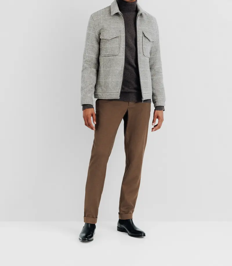 Blouson en laine gris
