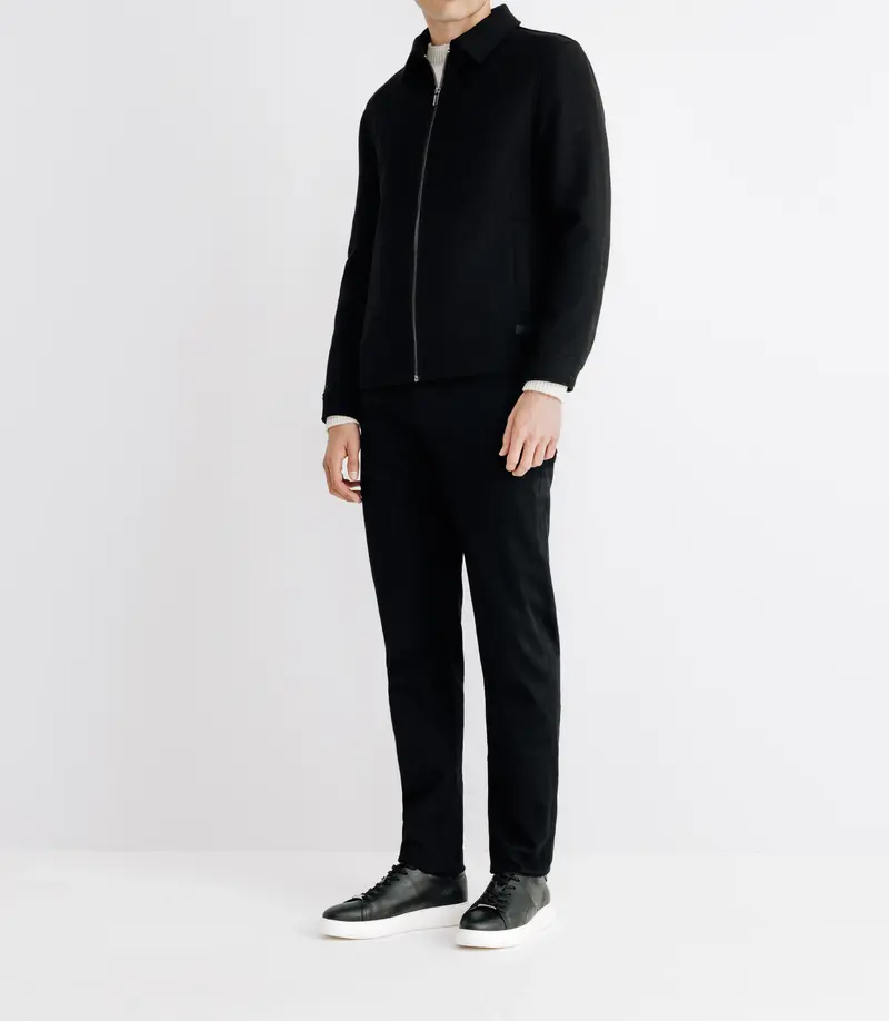 Blouson en laine noir