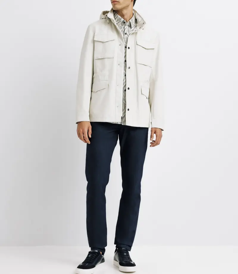 Blouson parka technique écrue