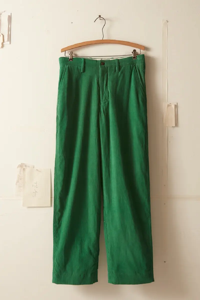 Bode green corduroy trousers