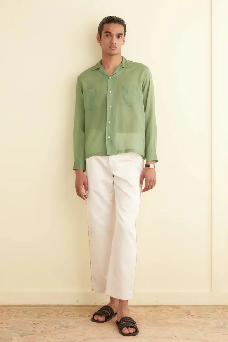 Bode Voile Long sleeve Shirt Green