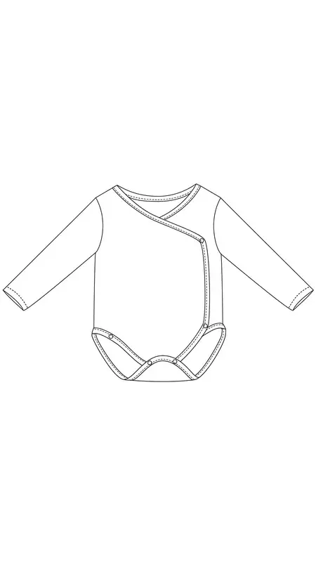 Body bébé - Patron couture PDF de la naissance à 24 mois (8 tailles)