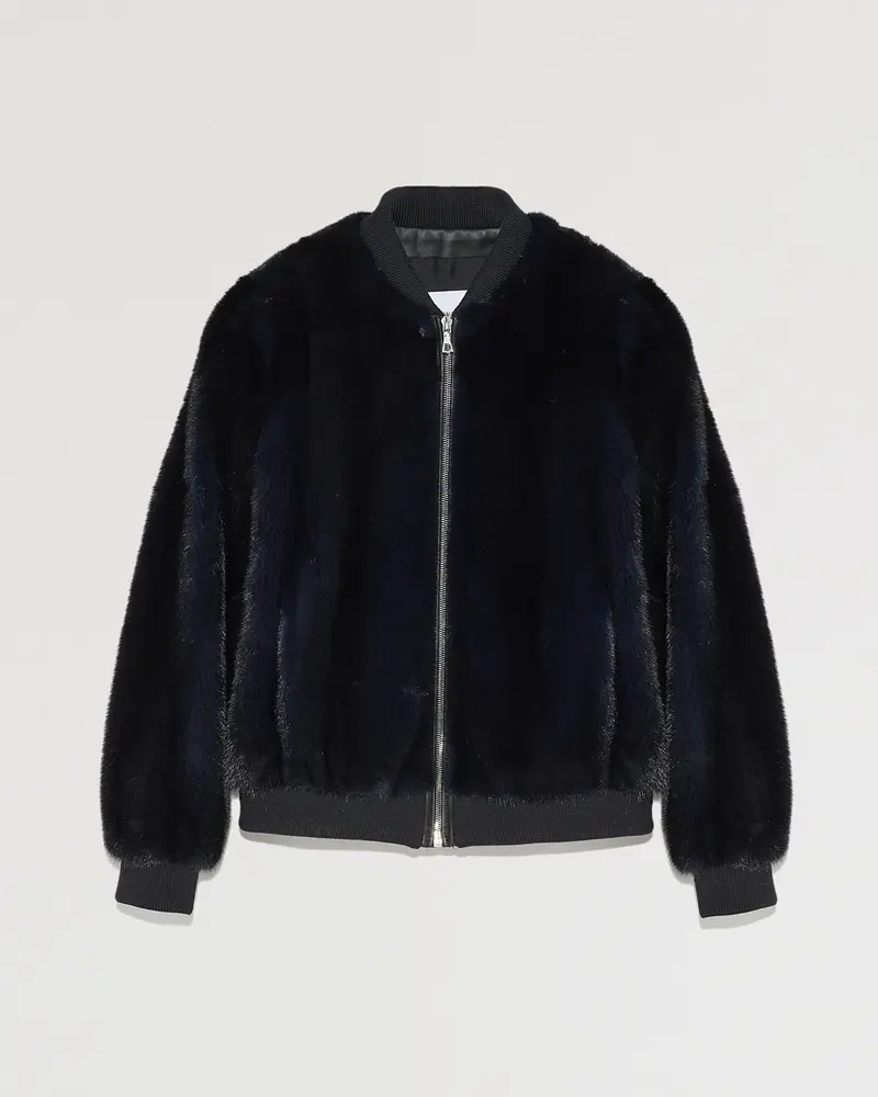 Bombers short mink fur jacket