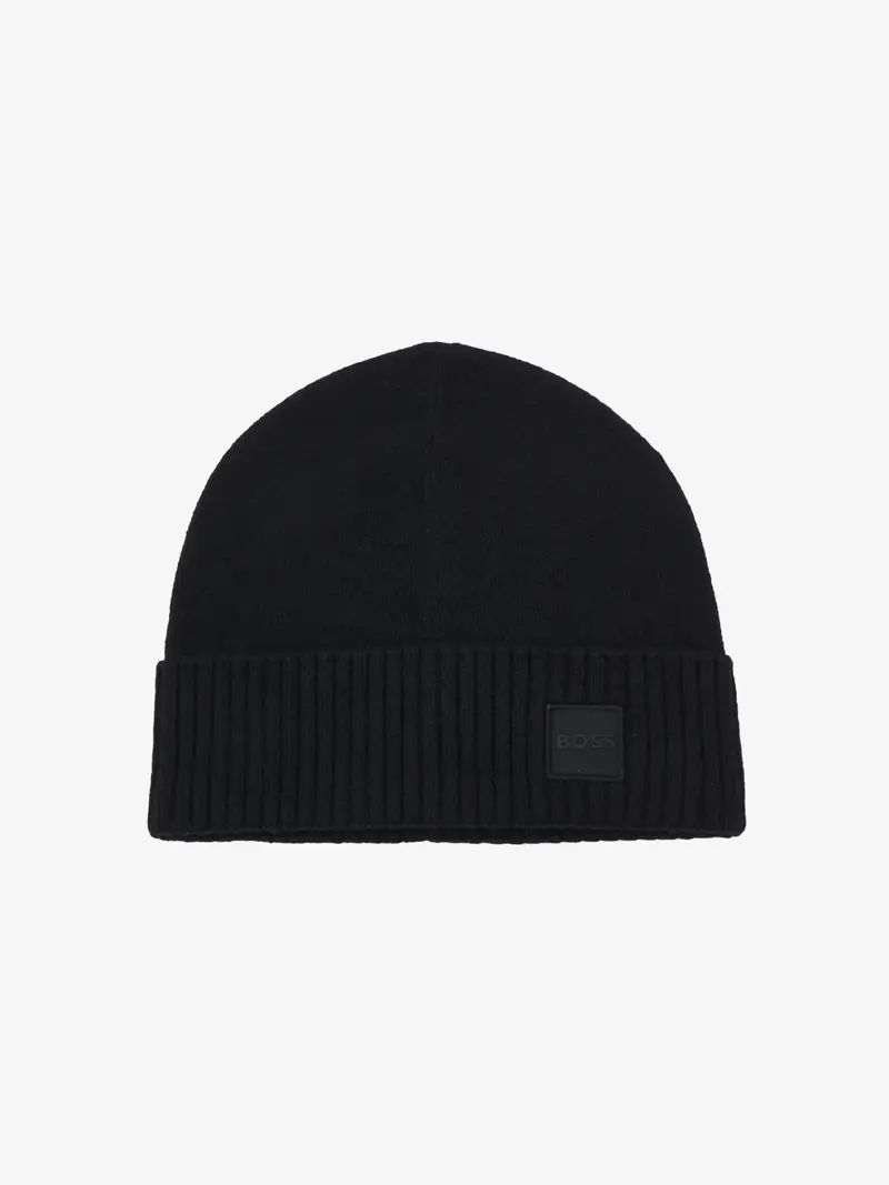 Bonnet BOSS noir en laine