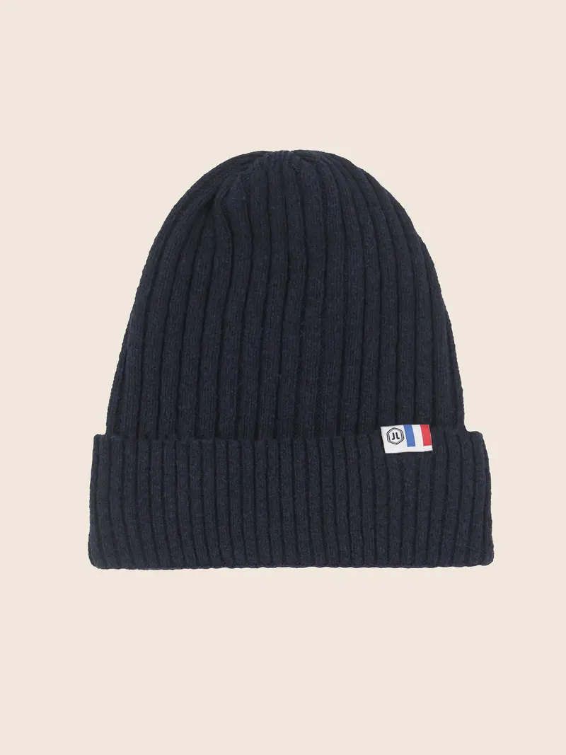 Bonnet coton recyclé bleu