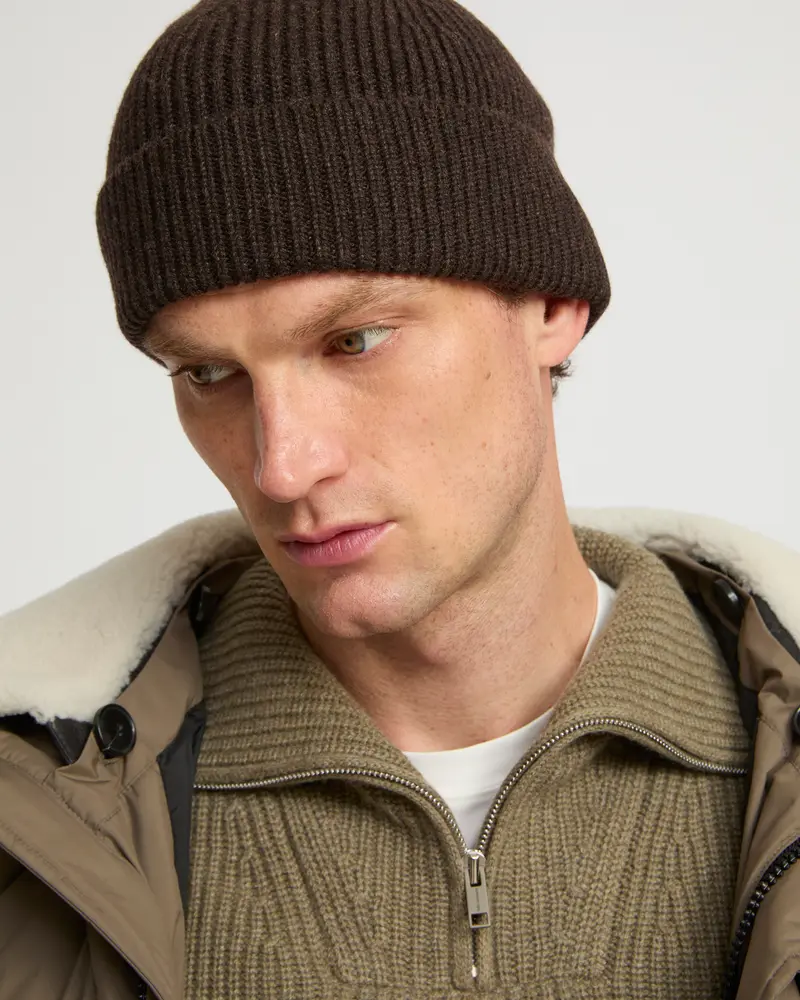Bonnet en maille 100% cachemire