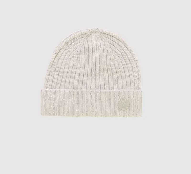 Bonnet en maille beige