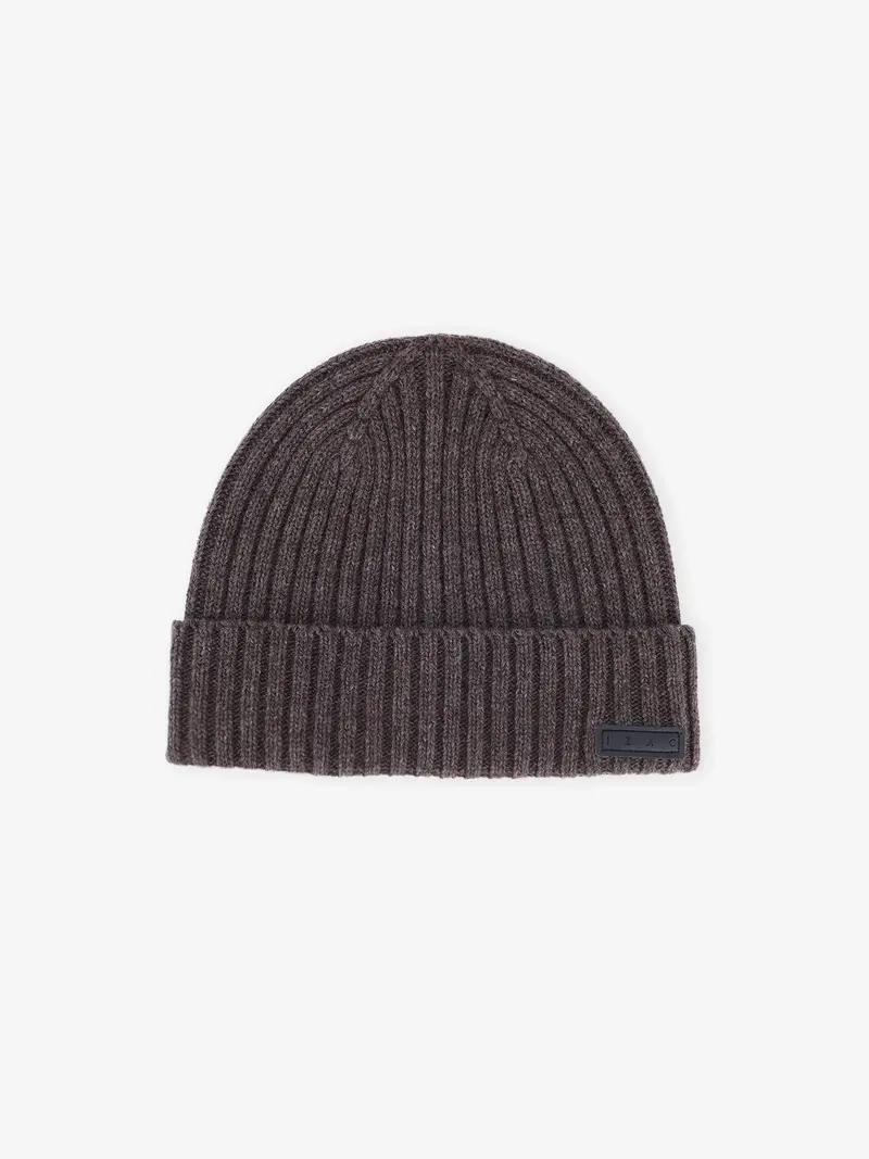 Bonnet en maille chatain