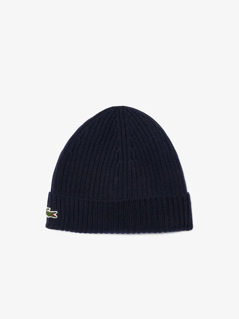 Bonnet Lacoste marine en laine
