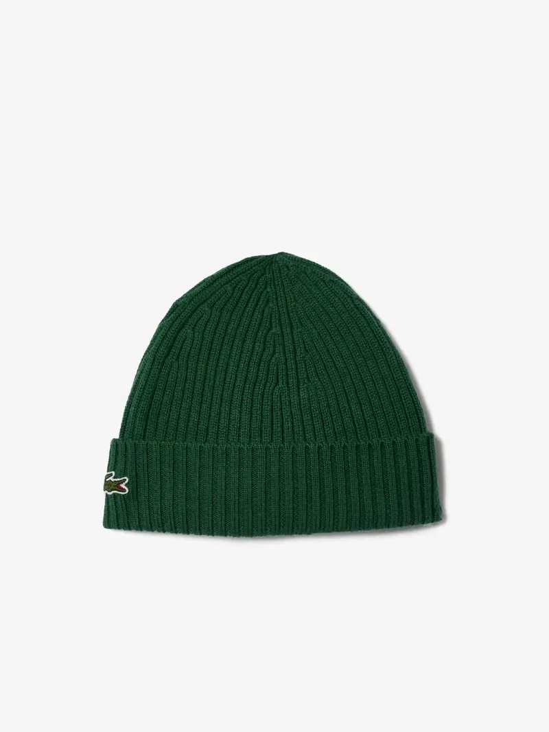 Bonnet Lacoste vert en laine