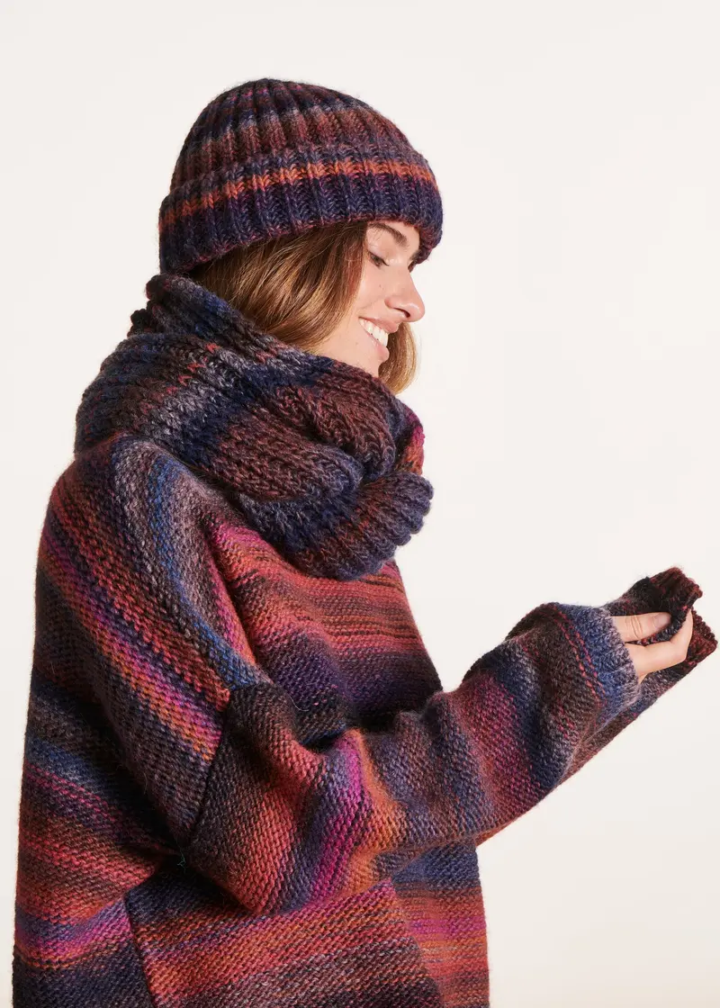 Bonnet multicolore en laine
