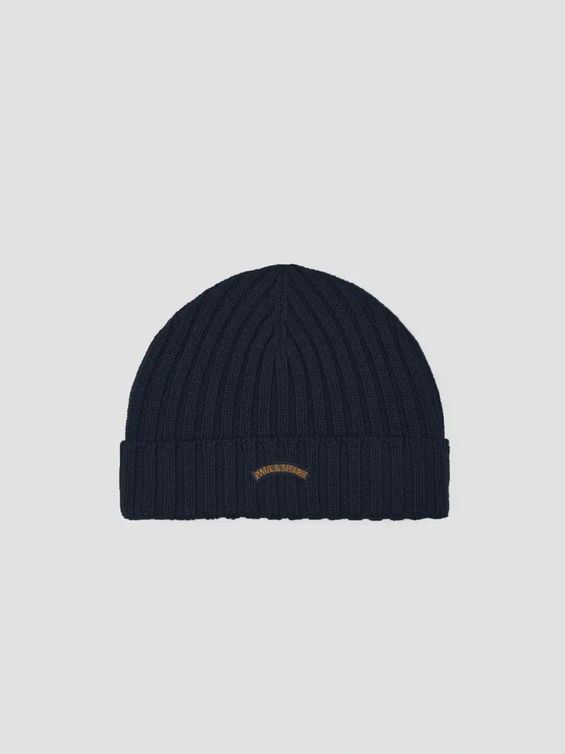 Bonnet Paul & Shark marine en laine