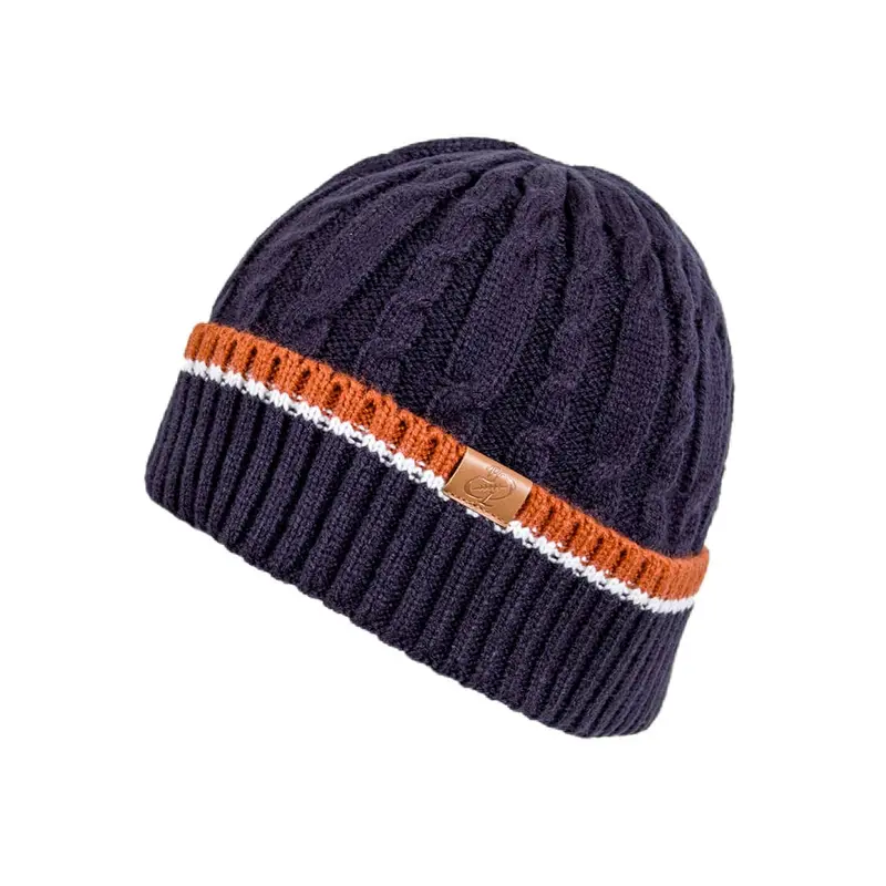 Bonnet tricoté bleu marine