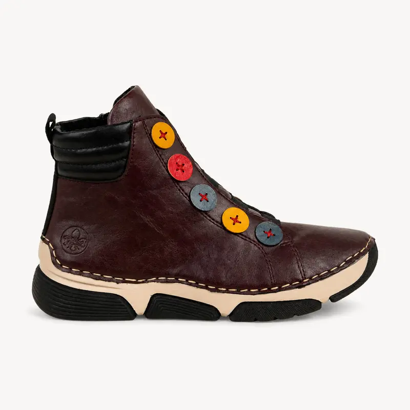 Boots et bottines 45977 - RIBOUT RIEKER Femme Bordeaux
