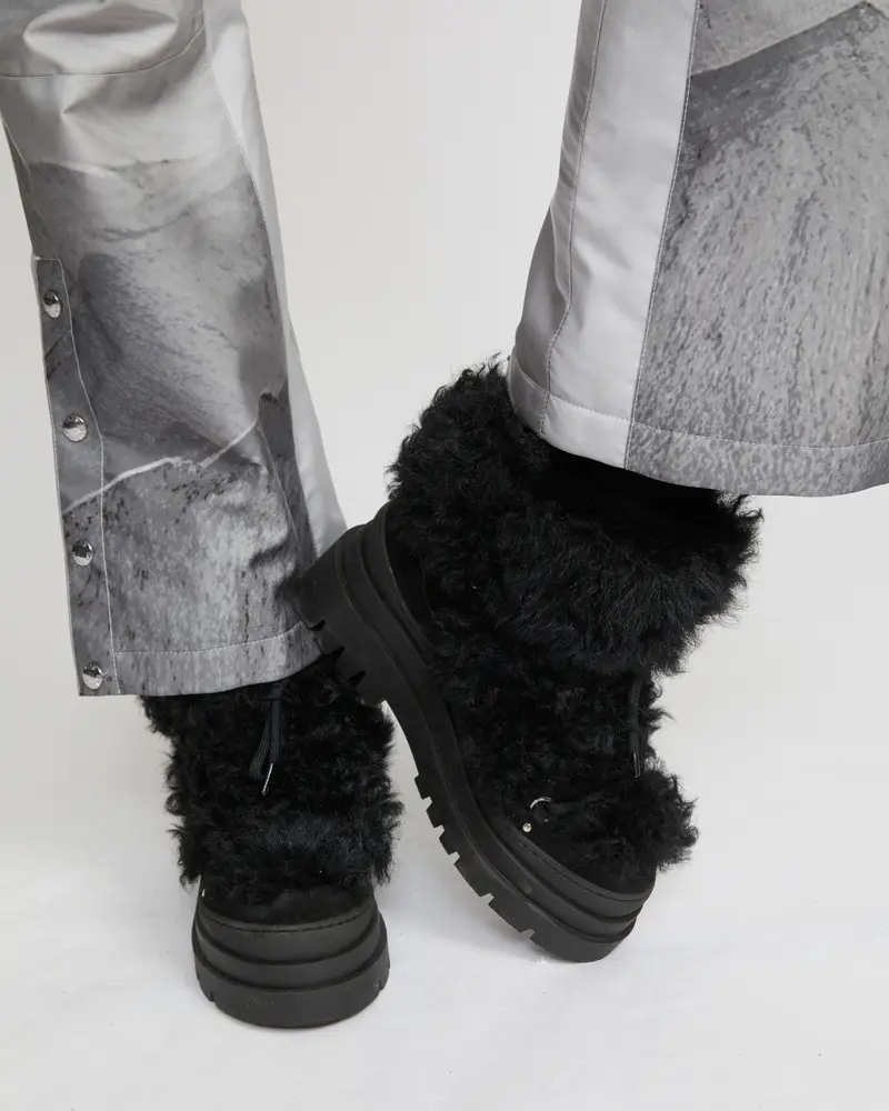 Bottes en peau lainée d'agneau Mérinos
