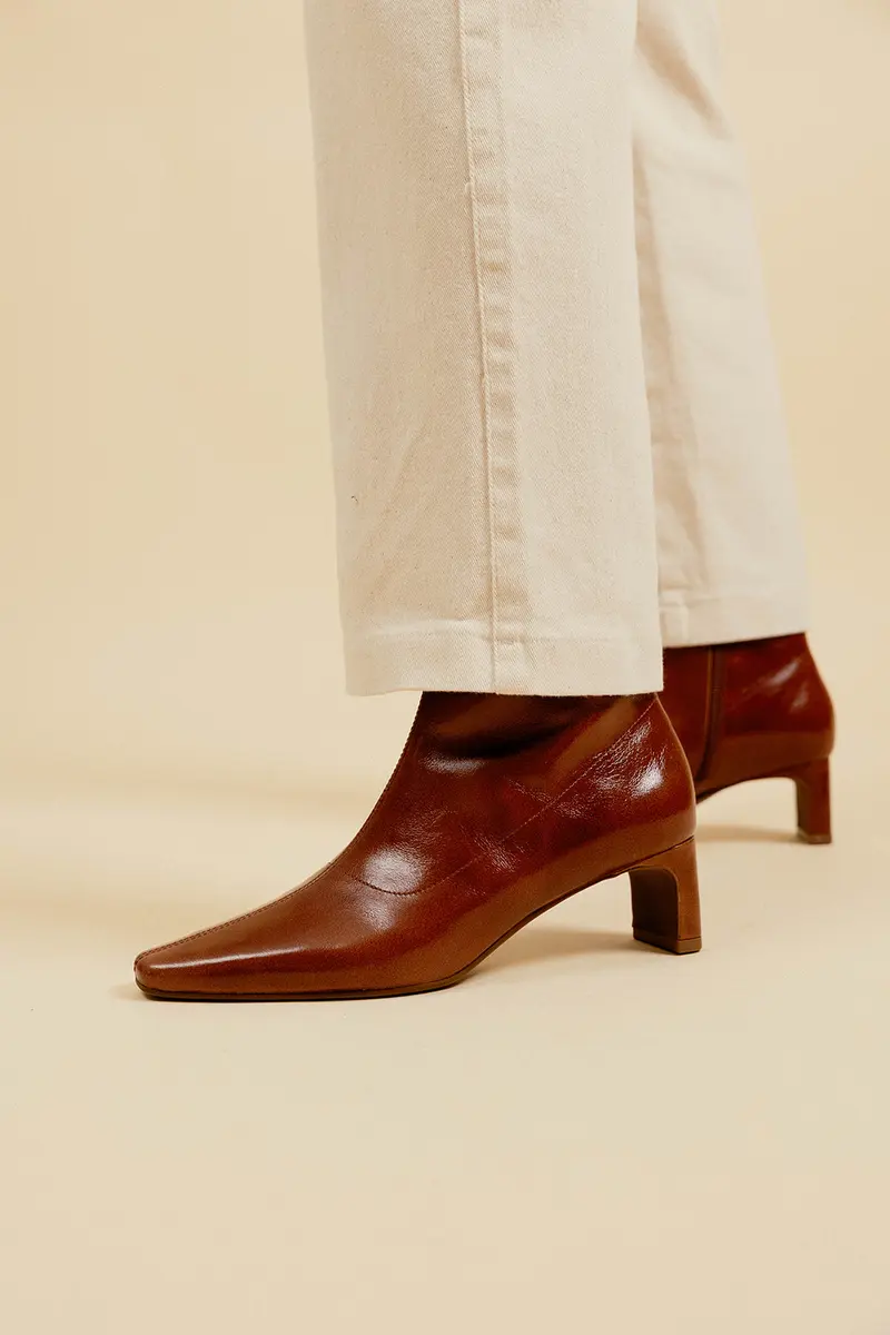 BOTTINES ALIX - COGNAC