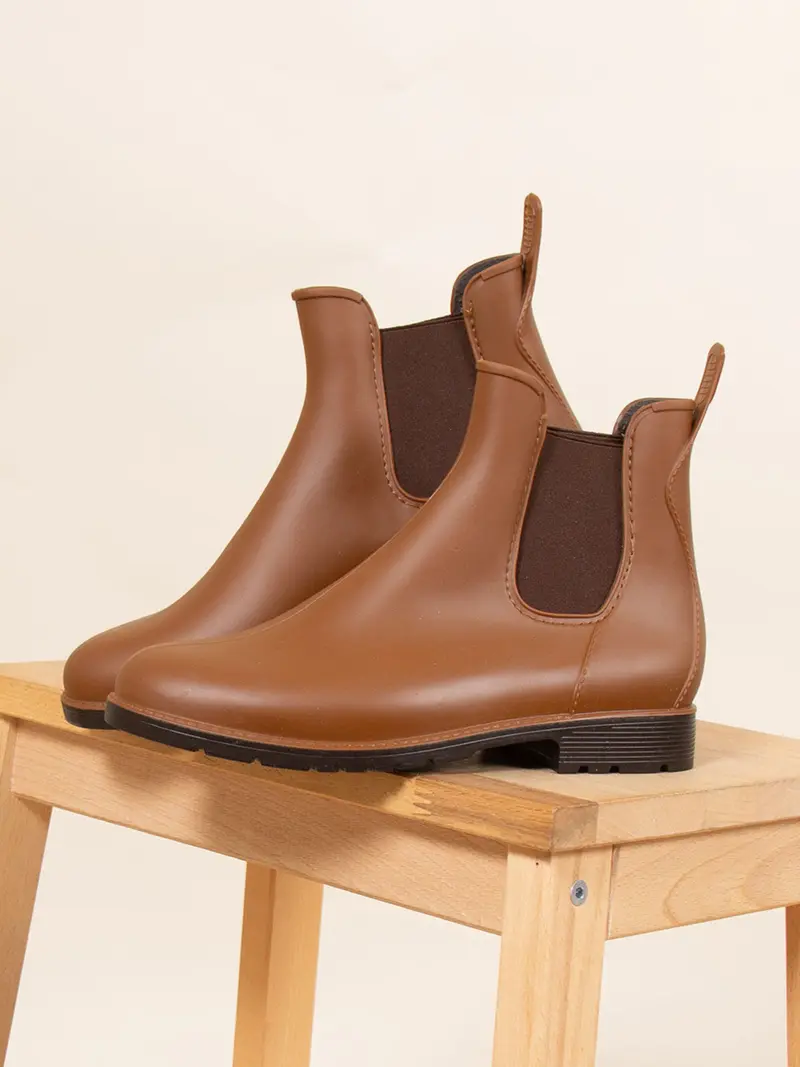 Bottines de pluie camel