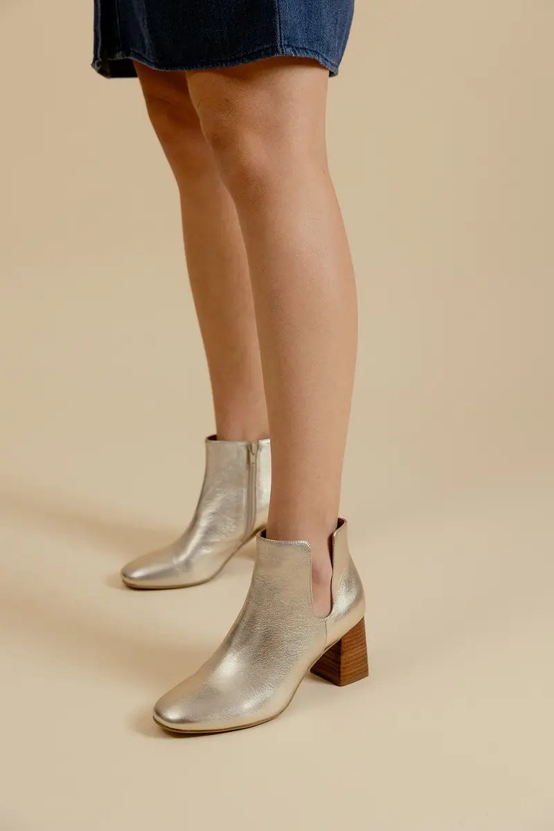 BOTTINES LOU - PLATINE